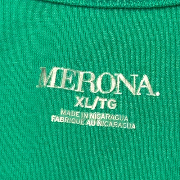NWOT XL Merona green scoop v-neck loose relaxed fit ribbed knit tank top - Picture 10 of 13